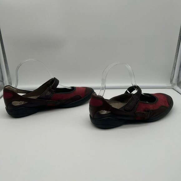 Palladium Mary Jane Comfort Shoes‎ Women 7 Suede Leather Adjustable Red Brown - Picture 3 of 8
